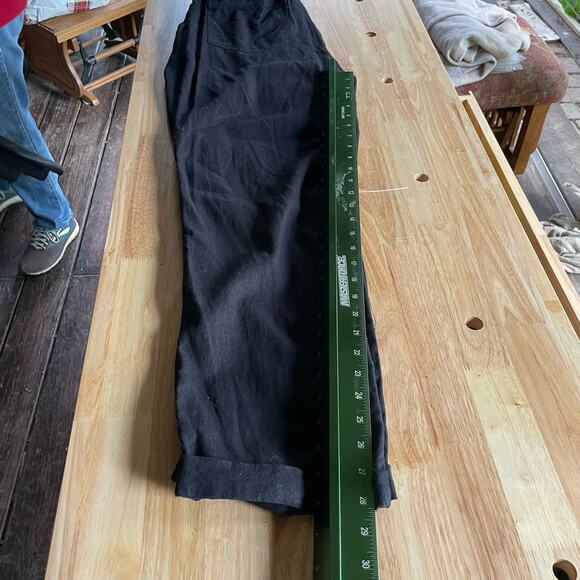 Mason & Belle Pants Bea Black Tapered Leg Linen Beach Belted Sz S Stitch Fix NEW - Picture 11 of 12